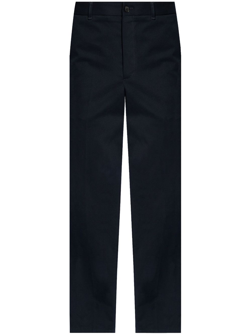 Giorgio Armani straight-leg cotton trousers - Blue von Giorgio Armani