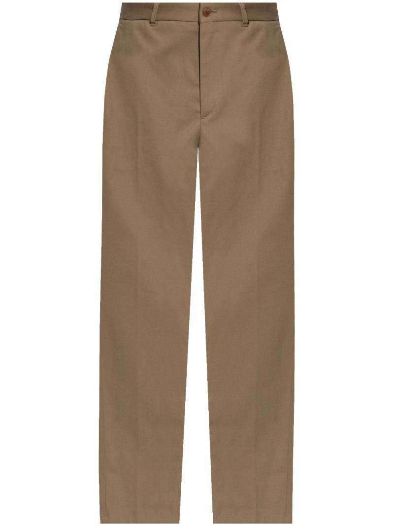 Giorgio Armani straight-leg cotton trousers - Neutrals von Giorgio Armani