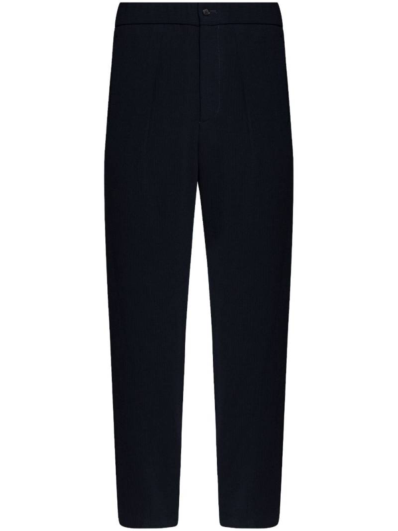 Giorgio Armani straight-leg knitted trousers - Blue von Giorgio Armani