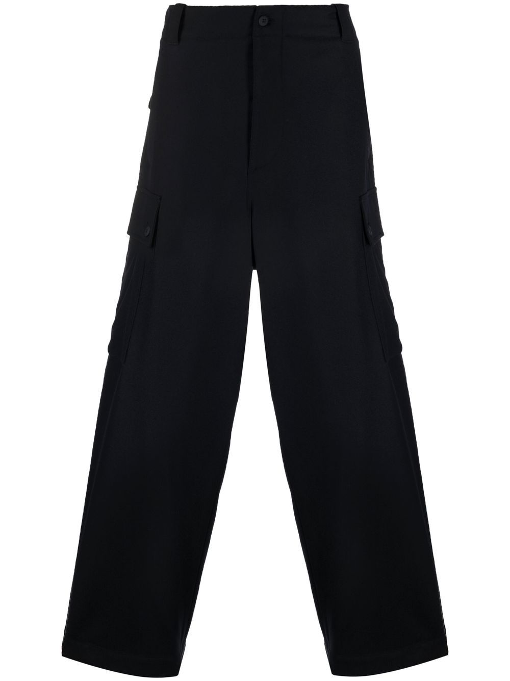 Giorgio Armani straight-leg wool trousers - Blue von Giorgio Armani