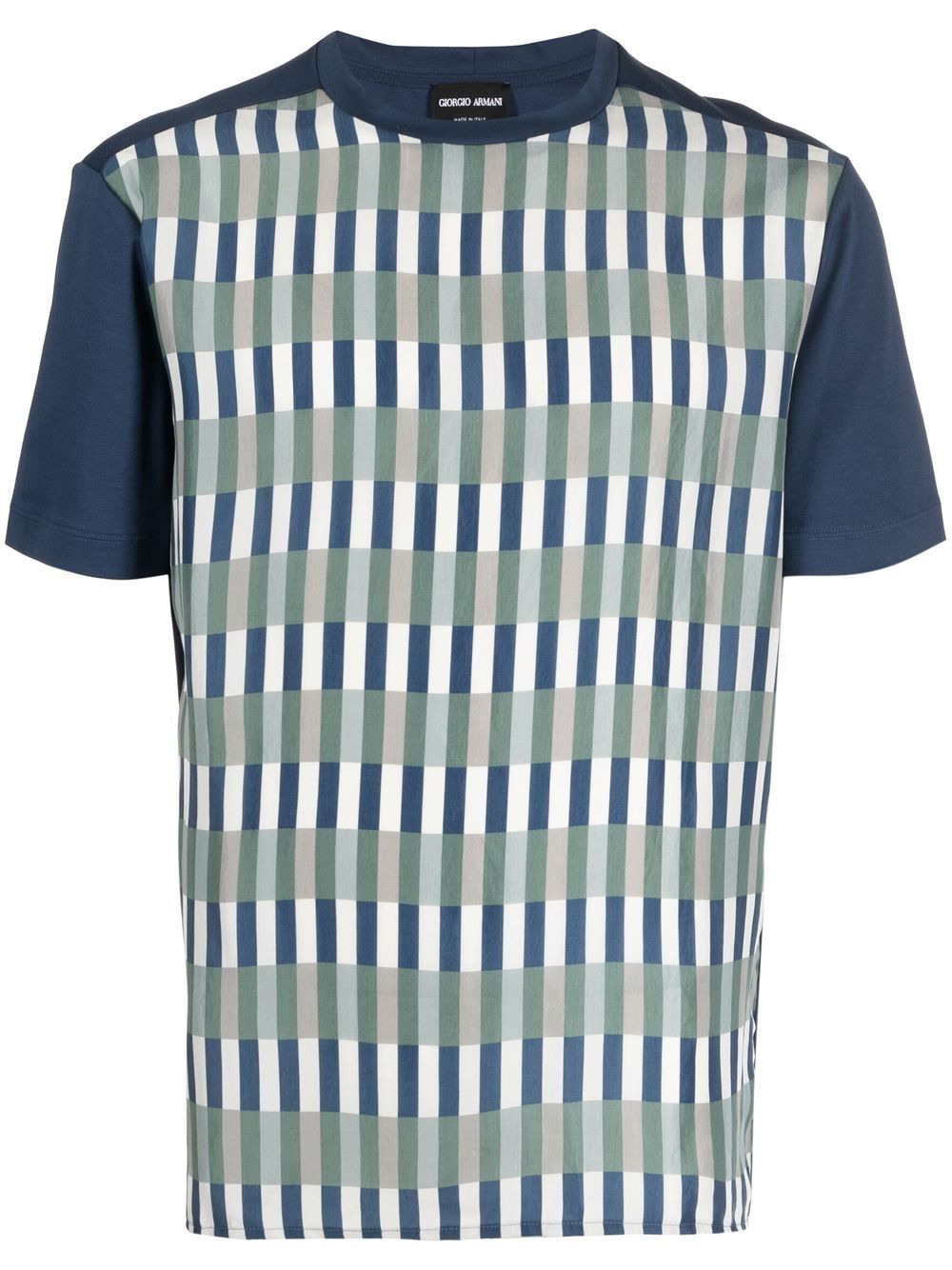 Giorgio Armani stripe-print T-shirt - Blue von Giorgio Armani