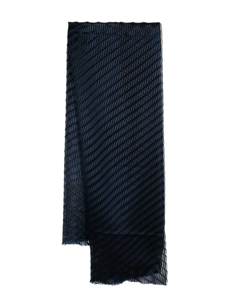 Giorgio Armani striped scarf - Blue von Giorgio Armani