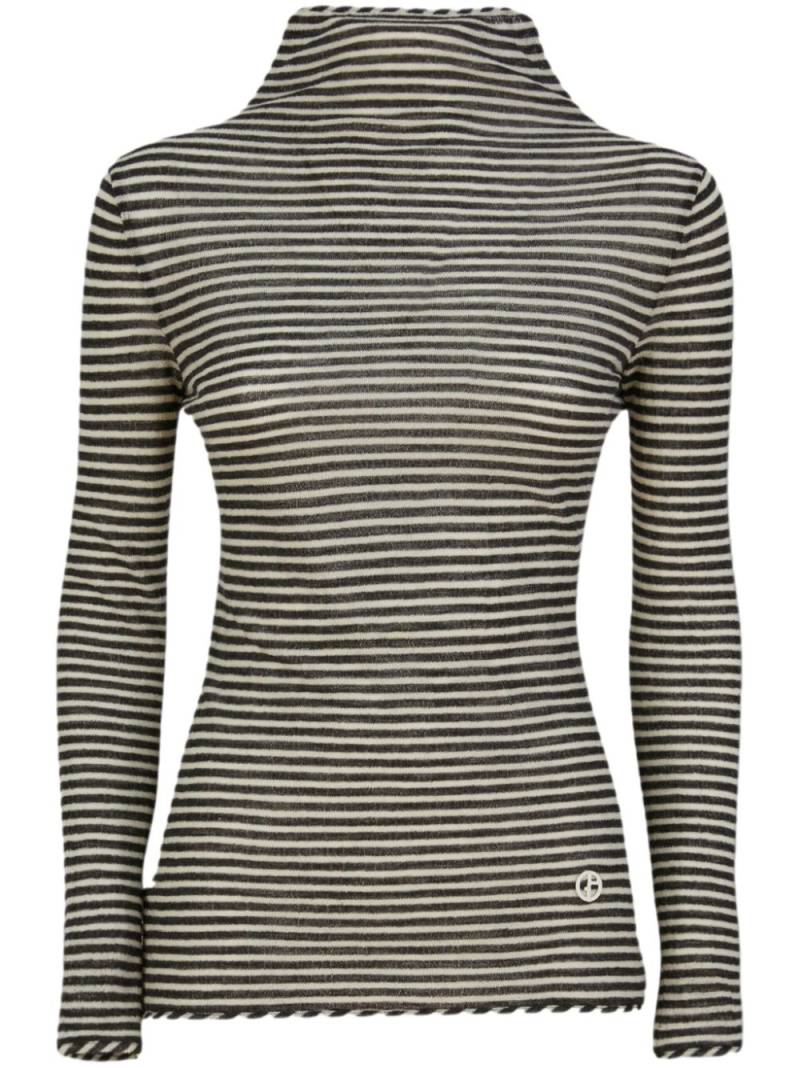 Giorgio Armani striped sweater - Black von Giorgio Armani