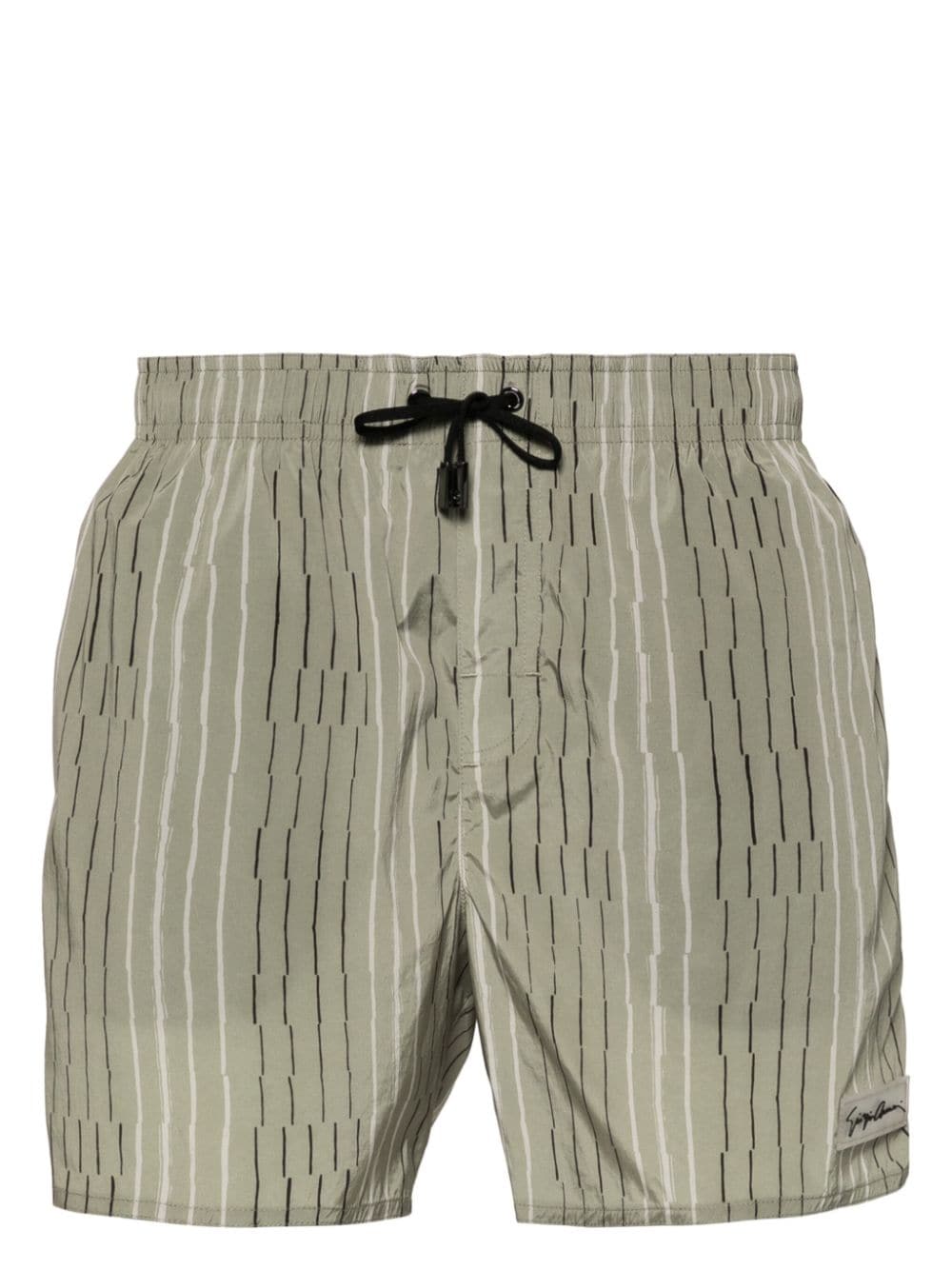 Giorgio Armani striped swim shorts - Green von Giorgio Armani