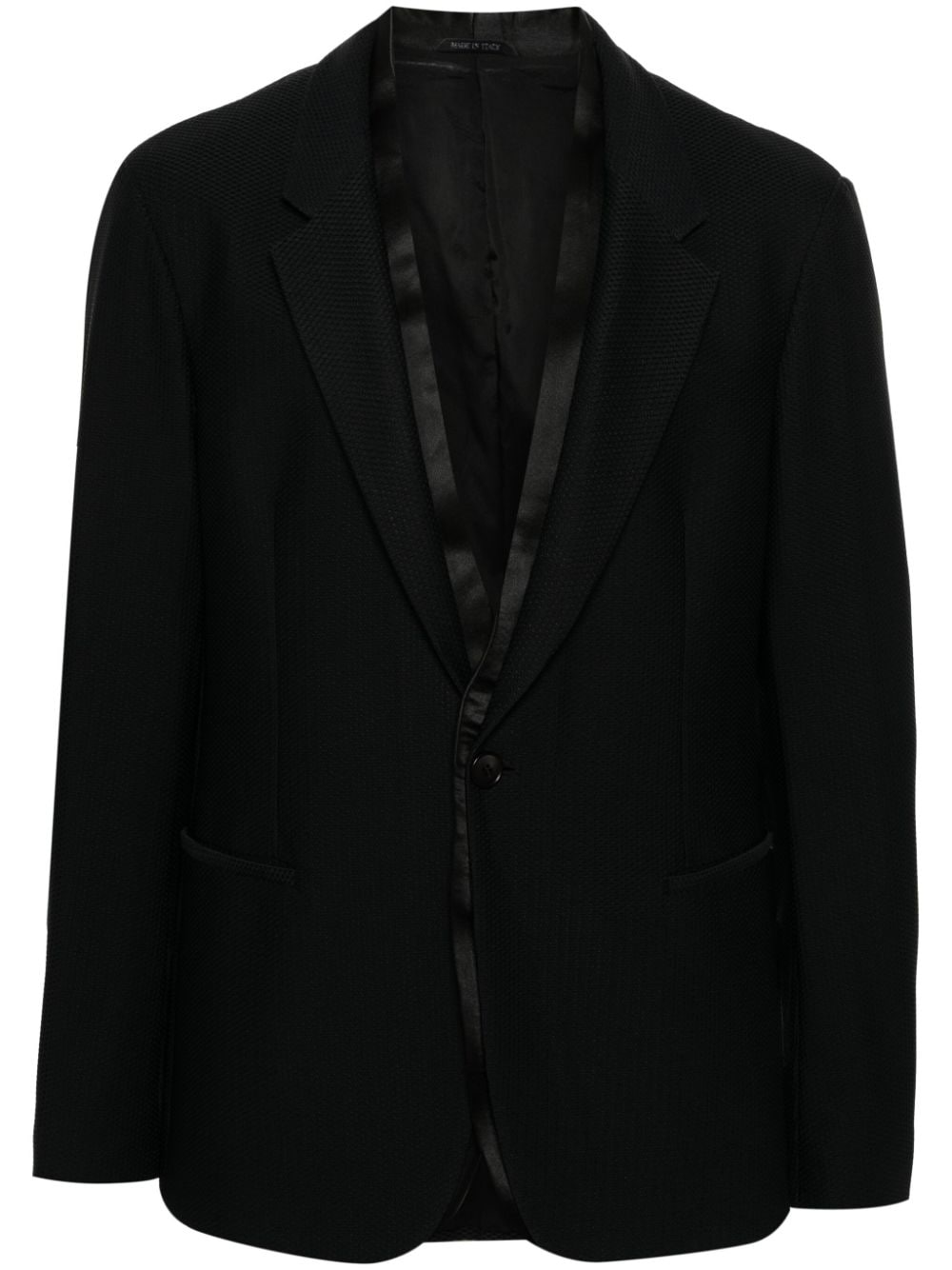 Giorgio Armani textured-finish blazer - Black