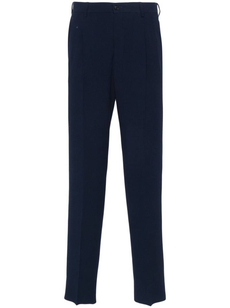 Giorgio Armani textured tapered trousers - Blue von Giorgio Armani