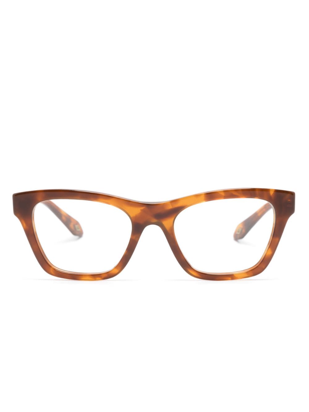 Giorgio Armani tortoiseshell rectangle-frame glasses - Brown von Giorgio Armani