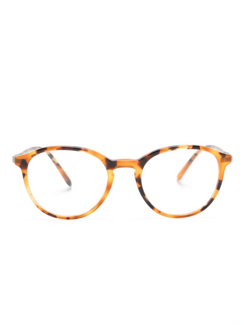 Giorgio Armani tortoiseshell round-frame glasses - Brown von Giorgio Armani