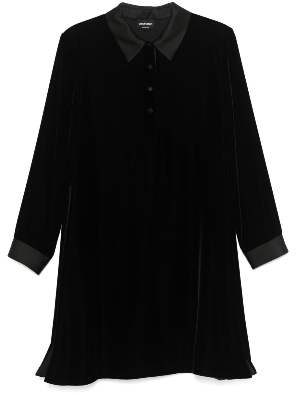 Giorgio Armani velvet longsleeved tunic - Black von Giorgio Armani