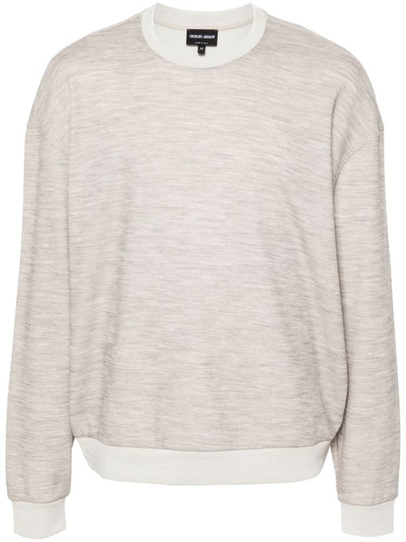 Giorgio Armani virgin wool-blend jumper - Neutrals von Giorgio Armani