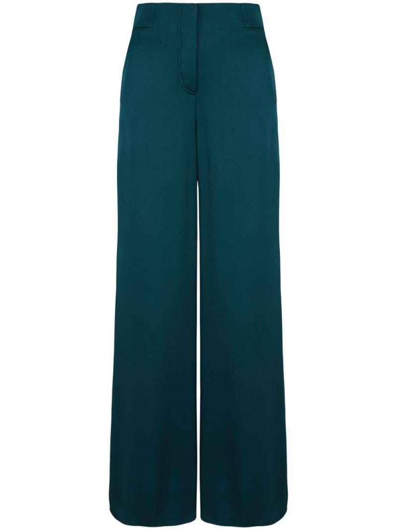 Giorgio Armani wide-leg silk trousers - Green von Giorgio Armani