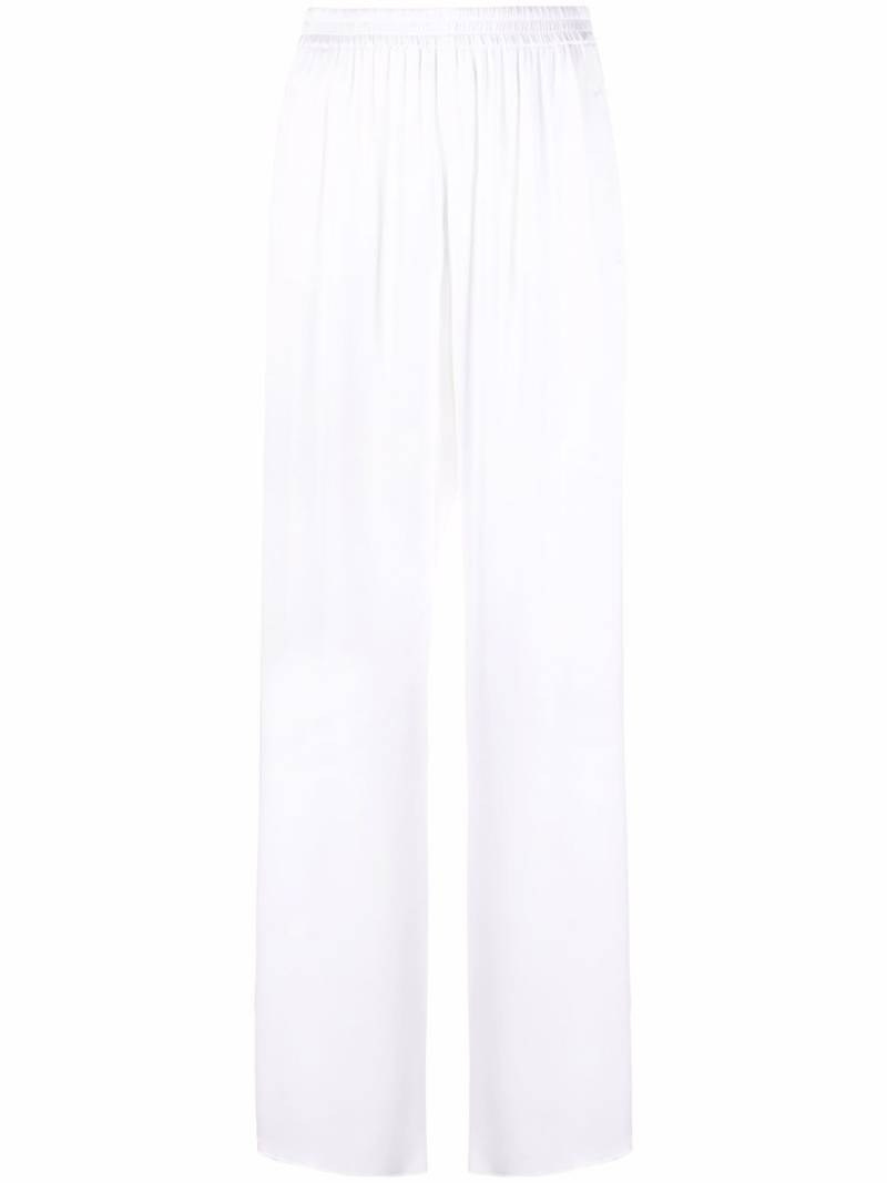 Giorgio Armani wide-leg silk trousers - White von Giorgio Armani