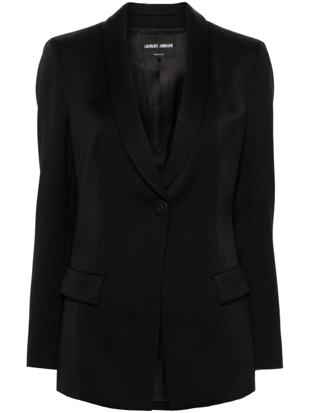 Giorgio Armani wool single-breasted blazer - Black von Giorgio Armani