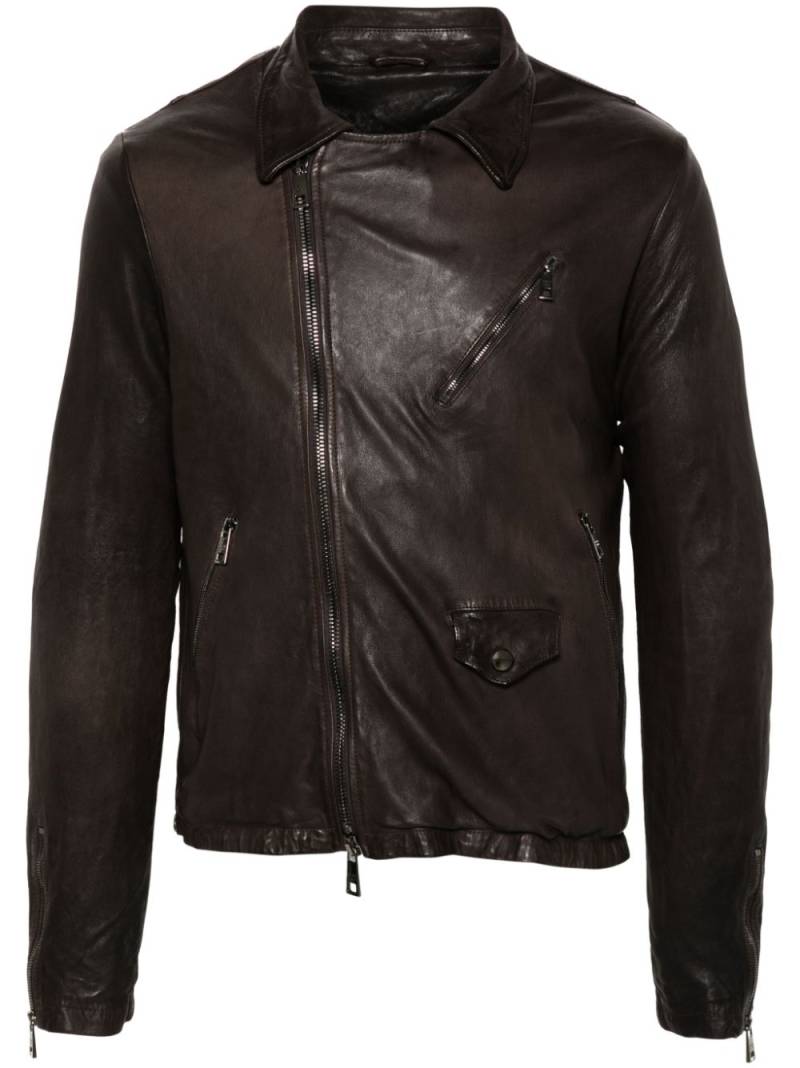 Giorgio Brato leather jacket - Brown von Giorgio Brato