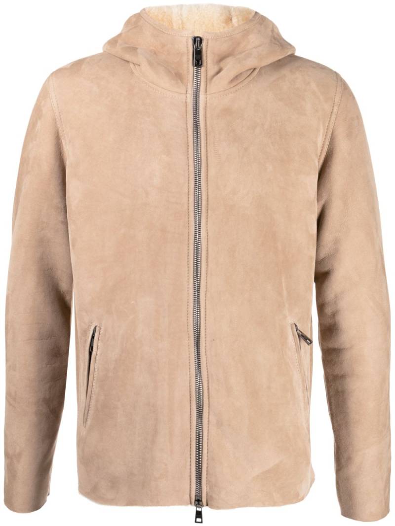 Giorgio Brato suede hooded jacket - Neutrals von Giorgio Brato