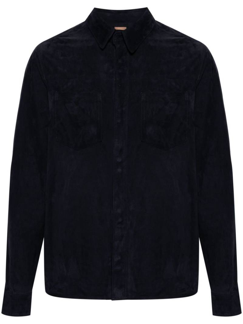 Giorgio Brato suede shirt jacket - Blue von Giorgio Brato