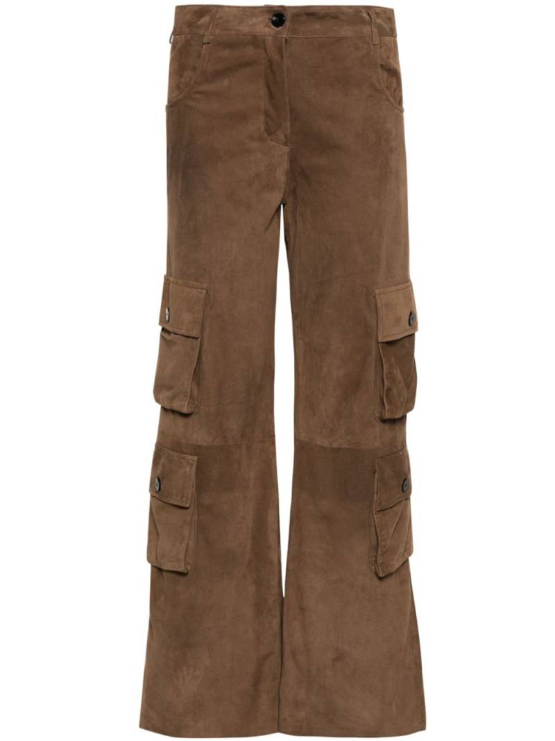 Giorgio Brato wide-leg leather trousers - Brown von Giorgio Brato