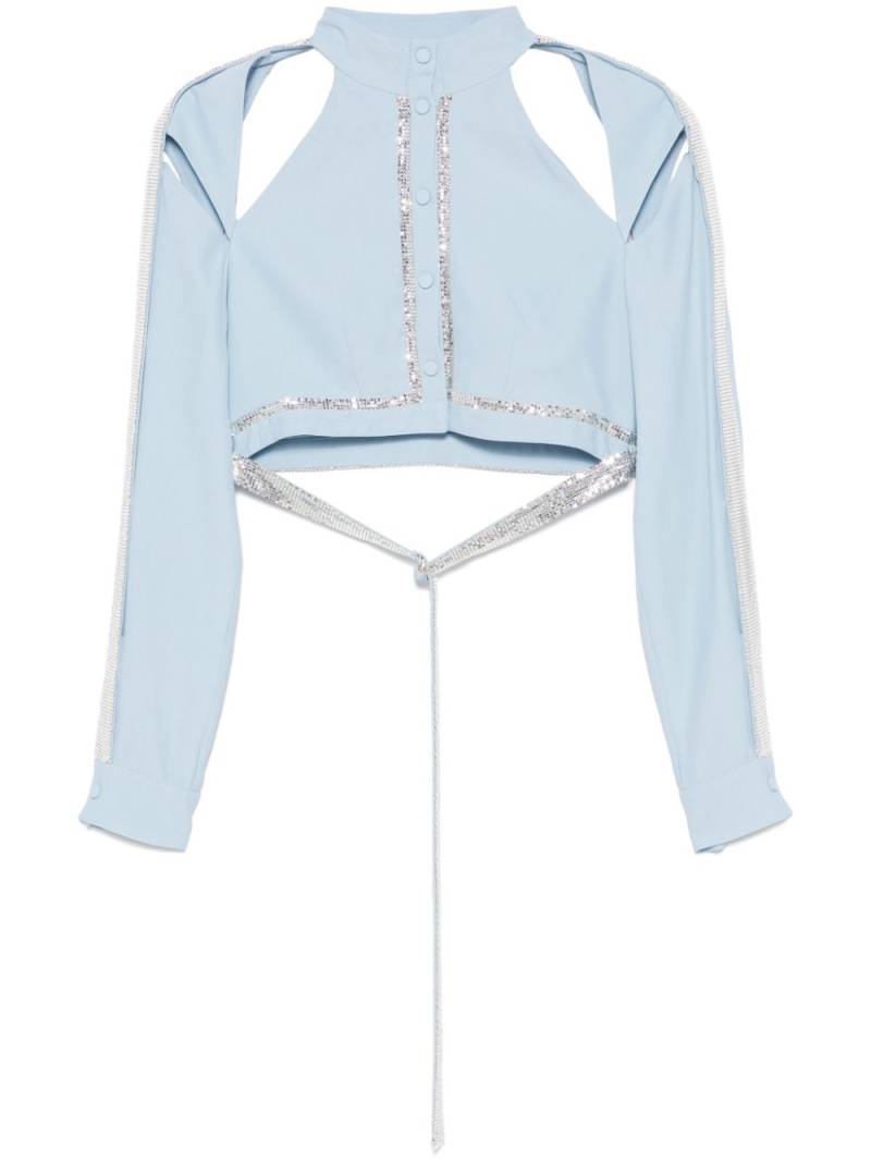 Giovanni Bedin crepe de chine jacket - Blue von Giovanni Bedin