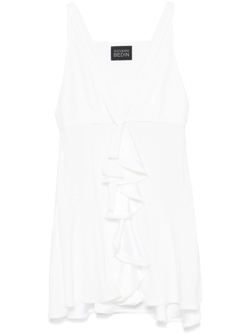 Giovanni Bedin ruffle-detail mini dress - White von Giovanni Bedin