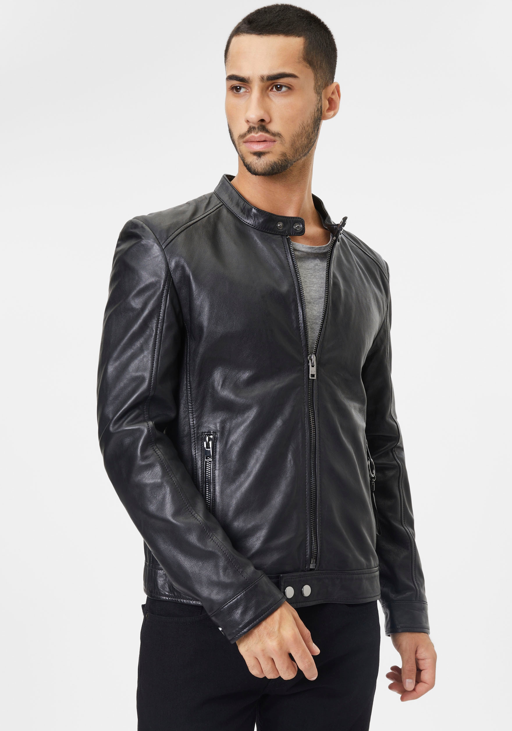 Mauritius Lederjacke »G2MIgnacy SF«, mit Reissverschlusstaschen Mauritius Lederjacke »G2MIgnacy SF«, mit Reissverschlusstaschen von Mauritius