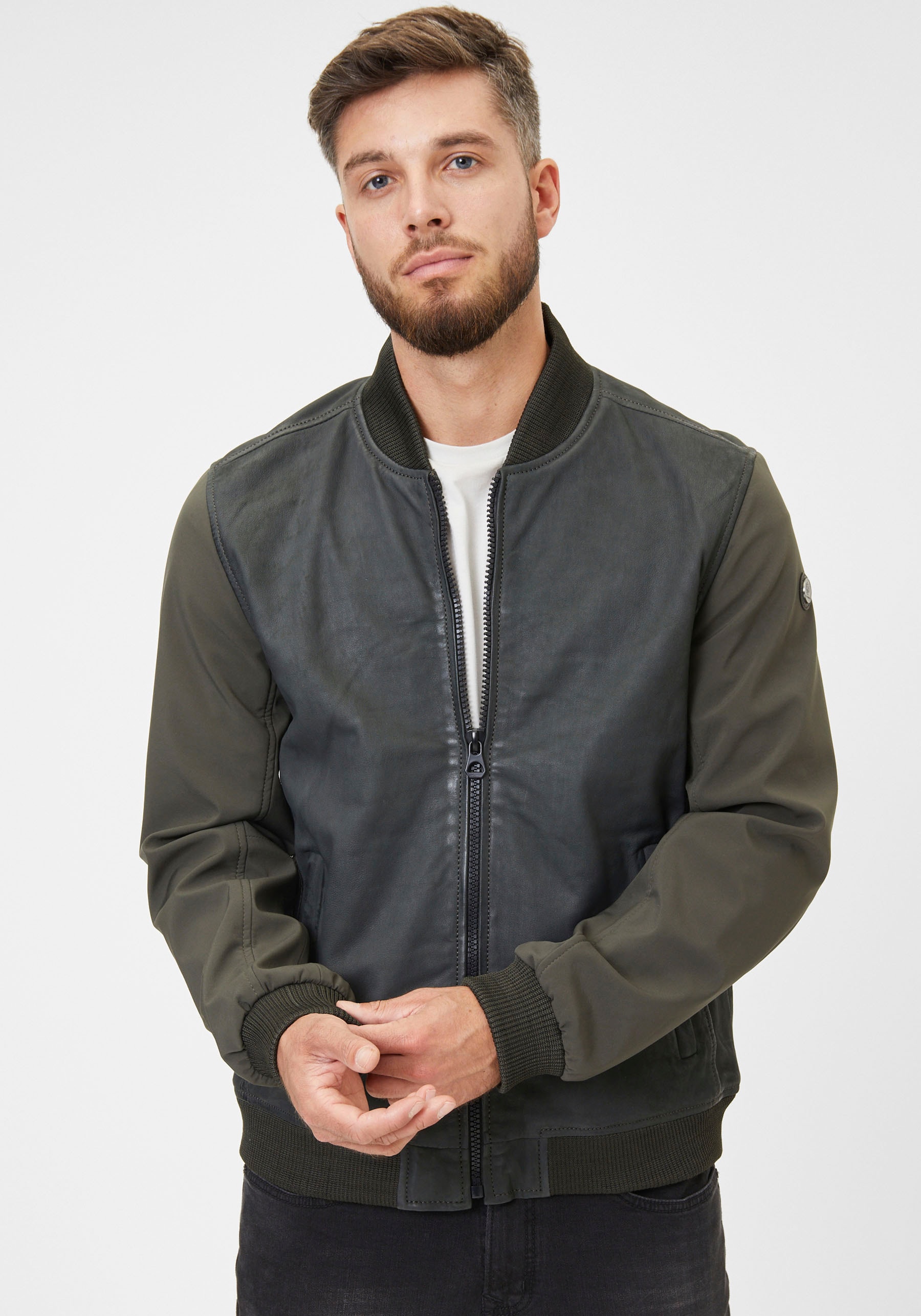 Mauritius Lederjacke »GMHorizan«, mit Ärmel im Hybrid-Style Mauritius Lederjacke »GMHorizan«, mit Ärmel im Hybrid-Style von Mauritius