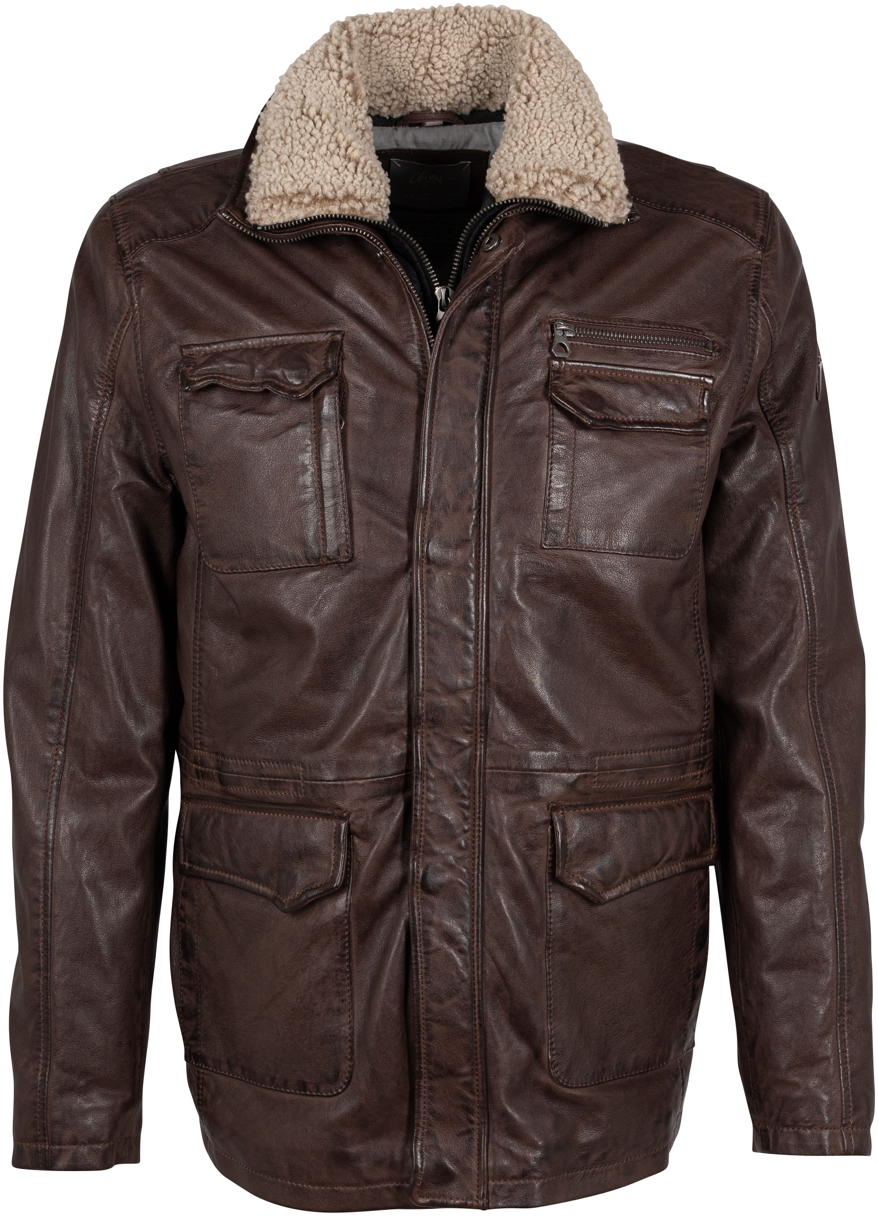 Mauritius Lederjacke »GMJaeff«, mit Fellimitat, verdeckter Reissverschluss Mauritius Lederjacke »GMJaeff«, mit Fellimitat, verdeckter Reissverschluss von Mauritius