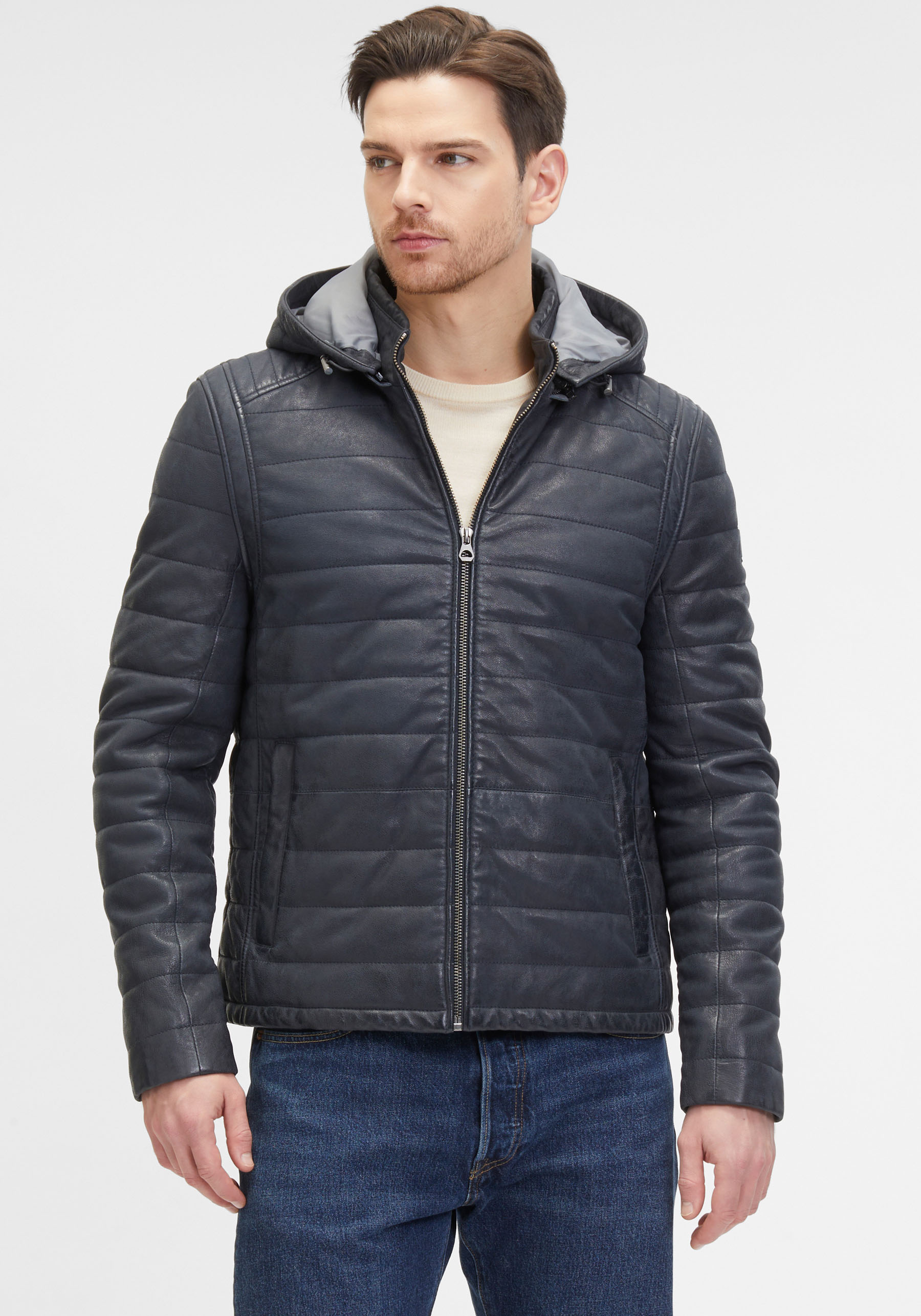 Mauritius Lederjacke »GMLyman«, mit Kapuze, mit Kapuze, modische Steppung Mauritius Lederjacke »GMLyman«, mit Kapuze, mit Kapuze, modische Steppung von Mauritius