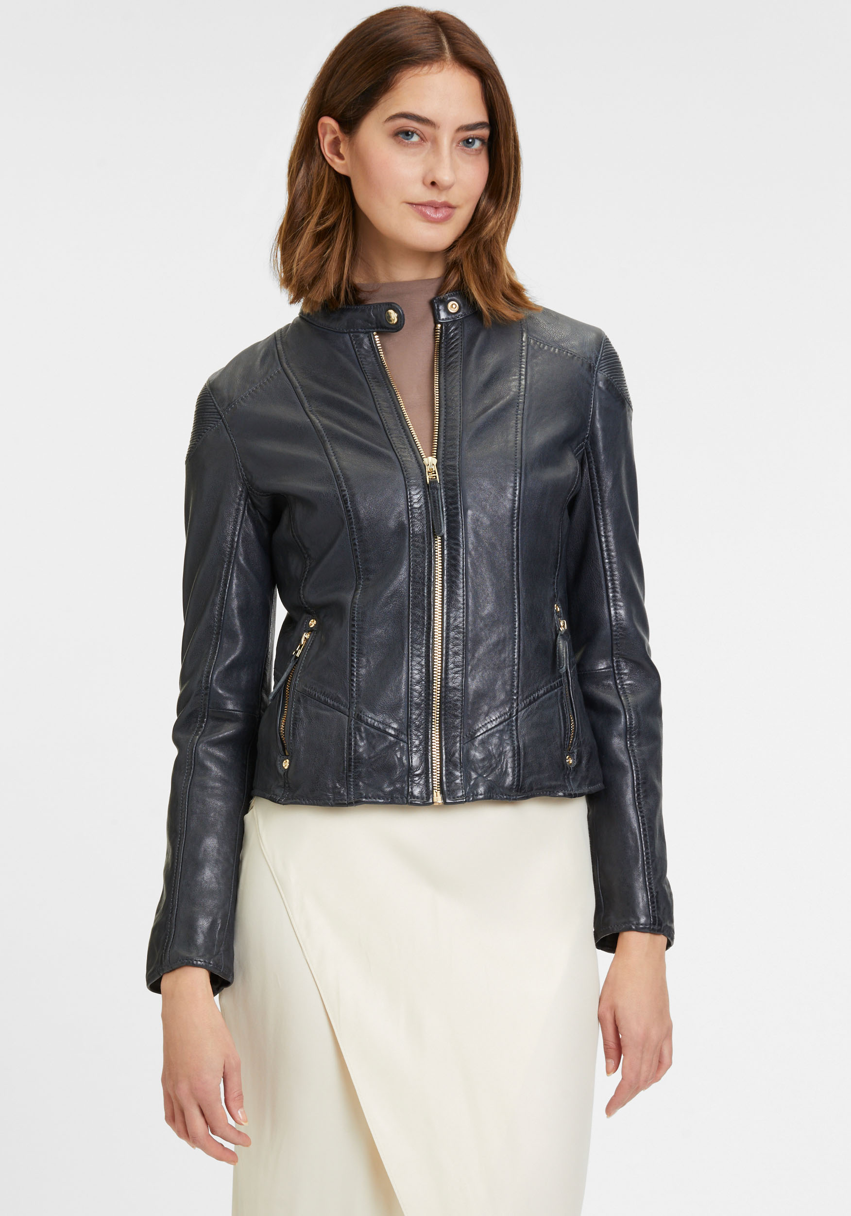 Mauritius Lederjacke »GWFjella«, mit Reissverschluss, kleiner Stehkragen, Ziernähte Mauritius Lederjacke »GWFjella«, mit Reissverschluss, kleiner Stehkragen, Ziernähte von Mauritius
