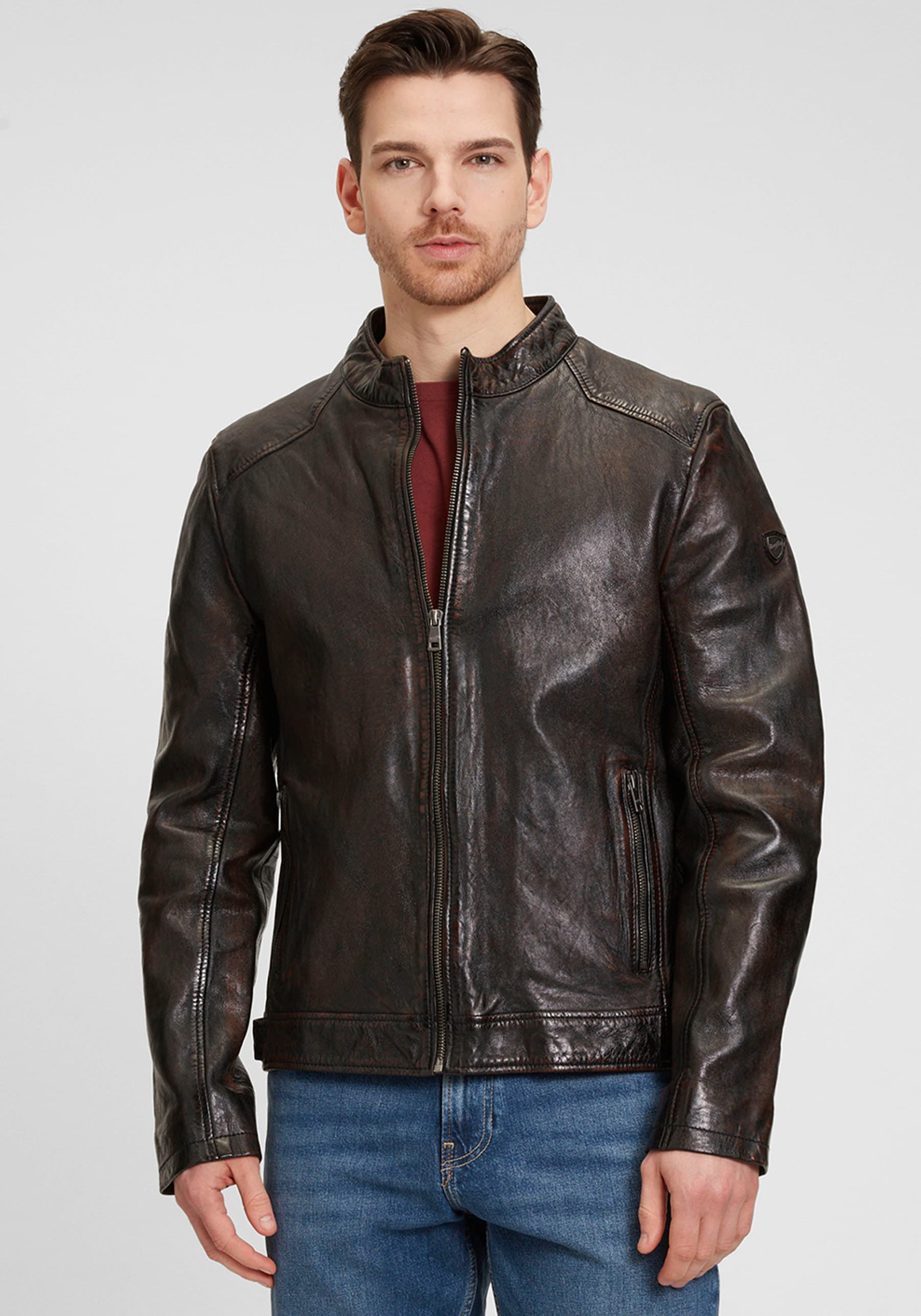 Mauritius Lederjacke »MMAdelmo«, mti Reissverschluss, Stehkragen Mauritius Lederjacke »MMAdelmo«, mti Reissverschluss, Stehkragen von Mauritius