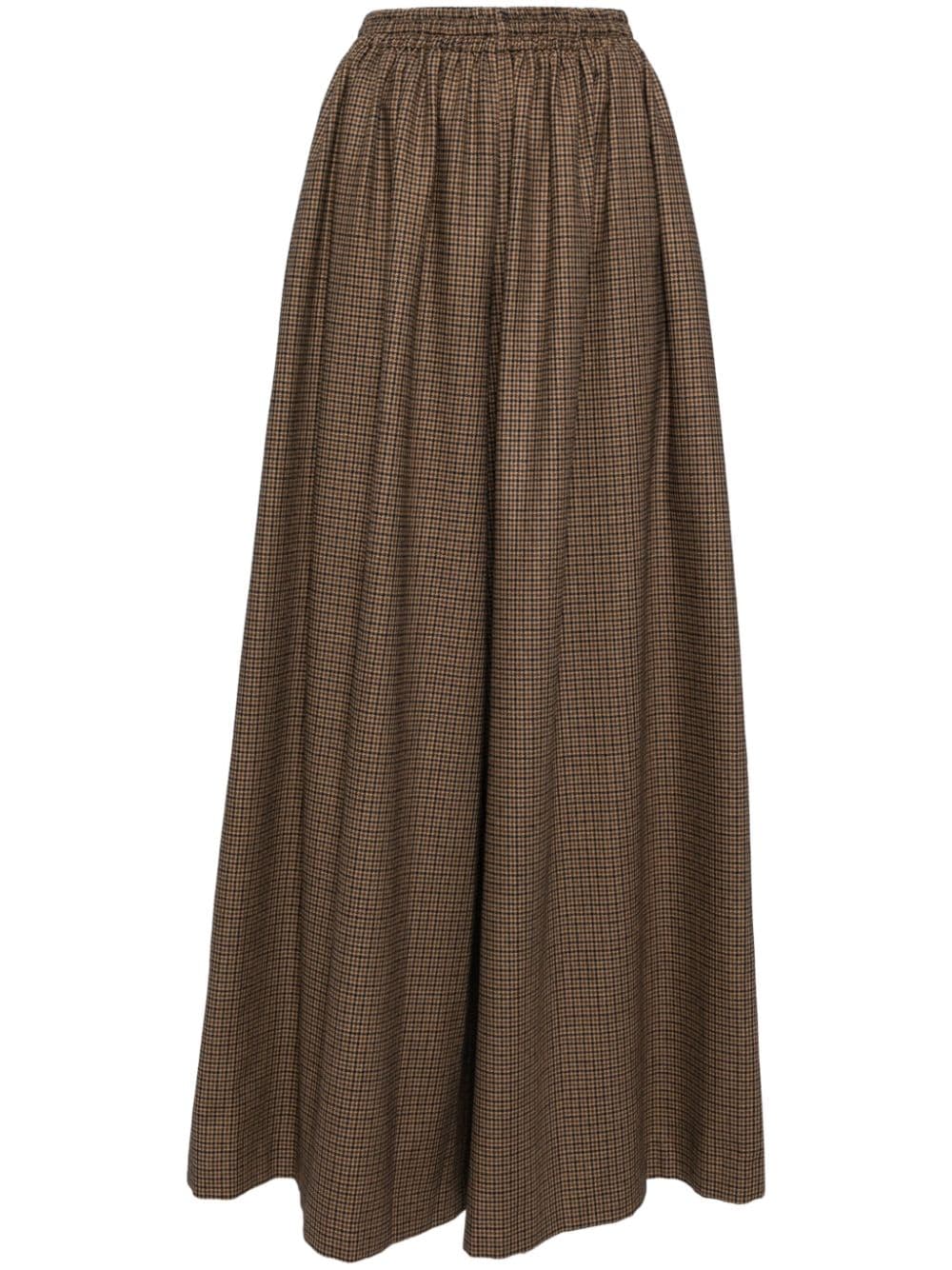 Giuseppe Di Morabito Pantalone checked wide-leg trousers - Brown von Giuseppe Di Morabito