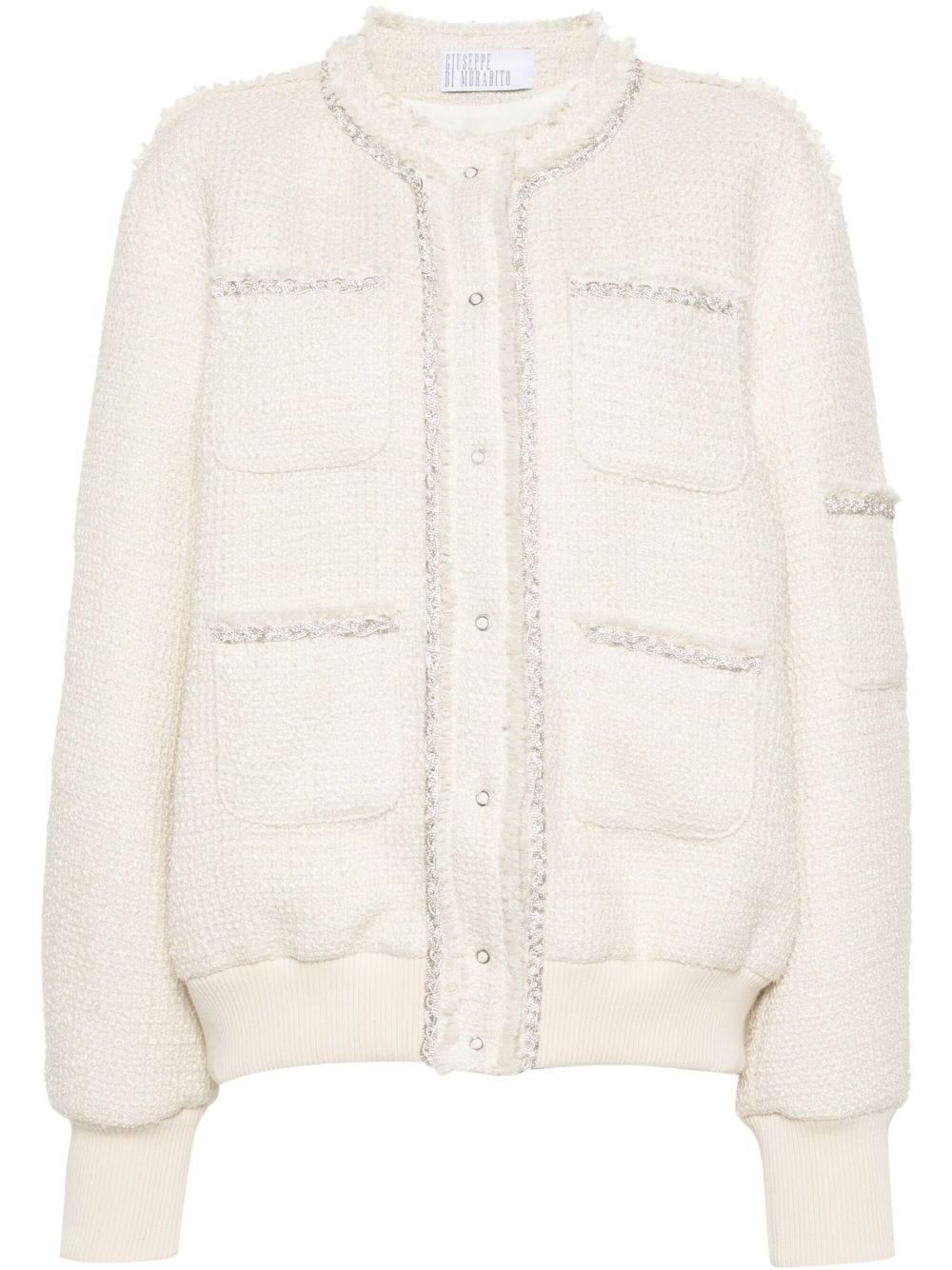 Giuseppe Di Morabito bouclé bomber jacket - Neutrals von Giuseppe Di Morabito