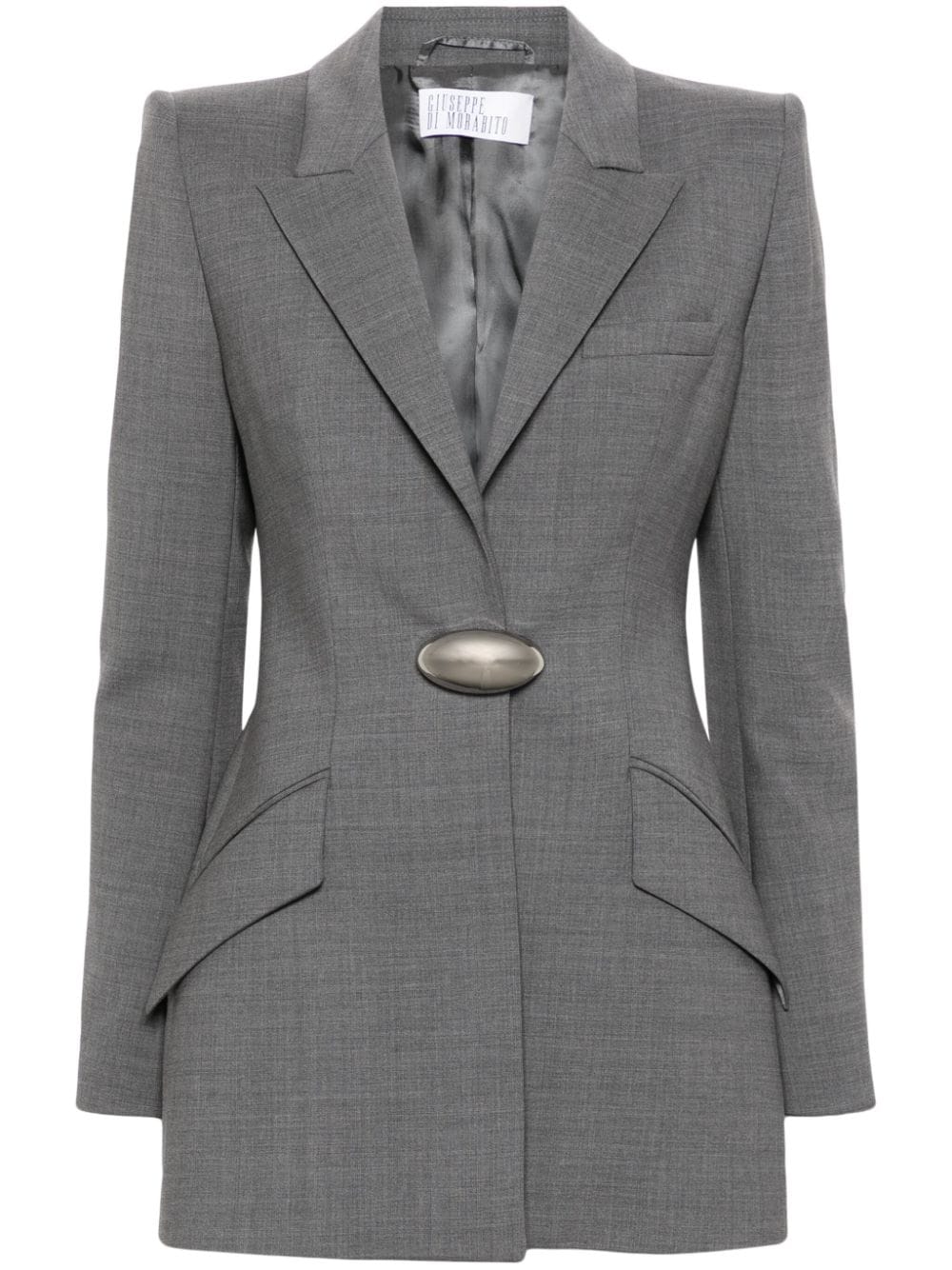 Giuseppe Di Morabito brooch-detail blazer - Grey von Giuseppe Di Morabito