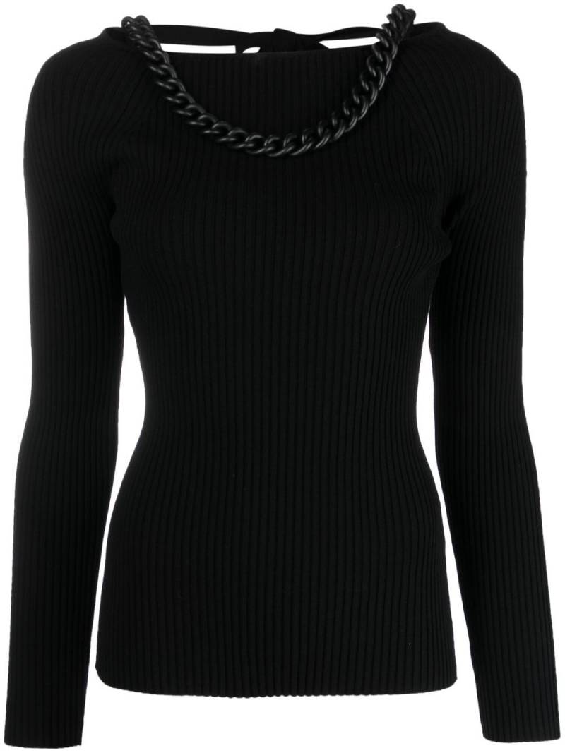 Giuseppe Di Morabito chain-link keyhole jumper - Black von Giuseppe Di Morabito