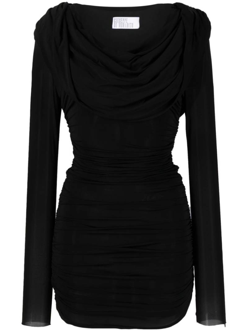 Giuseppe Di Morabito cowl-neck ruched minidress - Black von Giuseppe Di Morabito