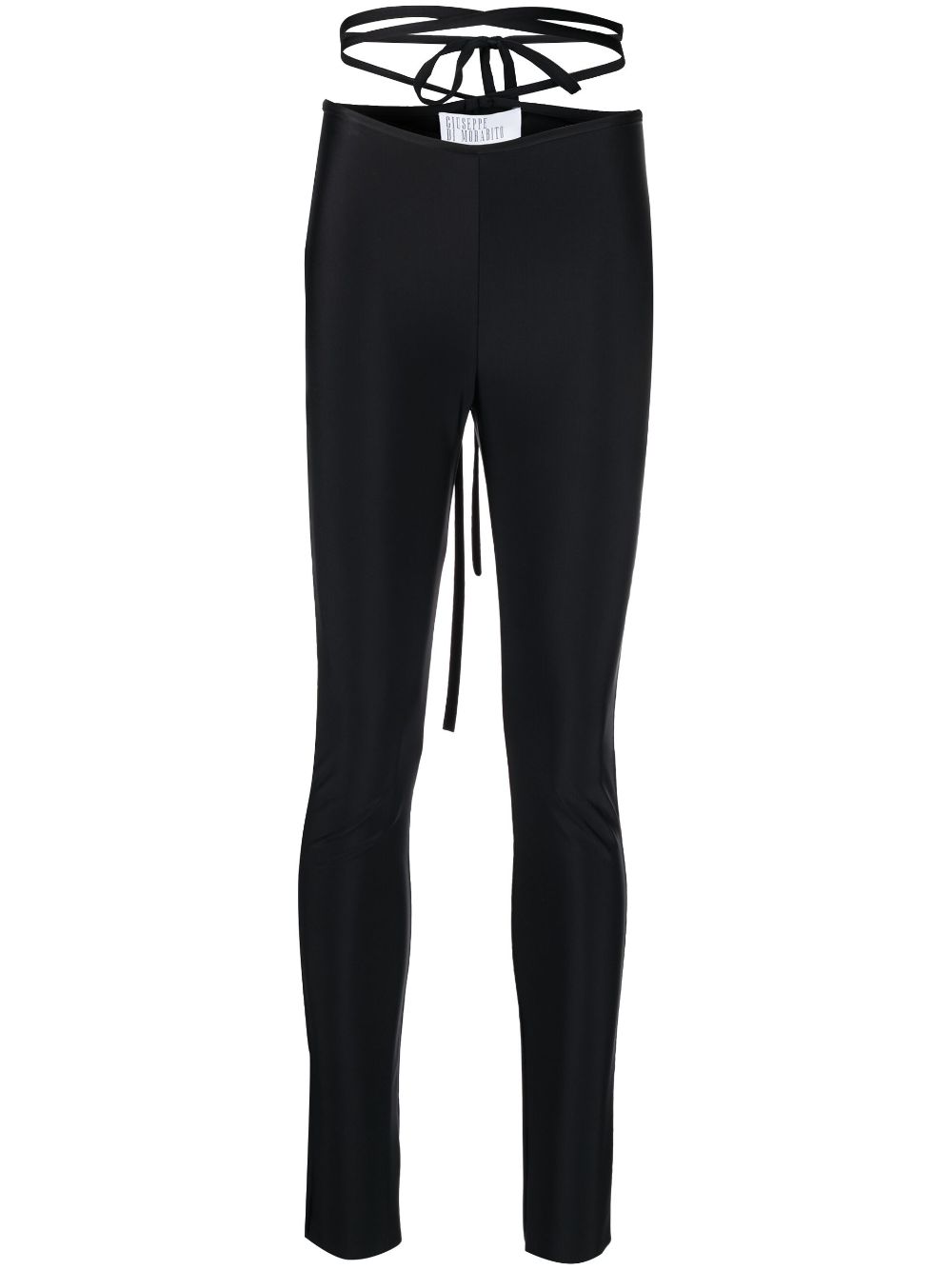 Giuseppe Di Morabito crossover-strap high-waisted leggings - Black von Giuseppe Di Morabito