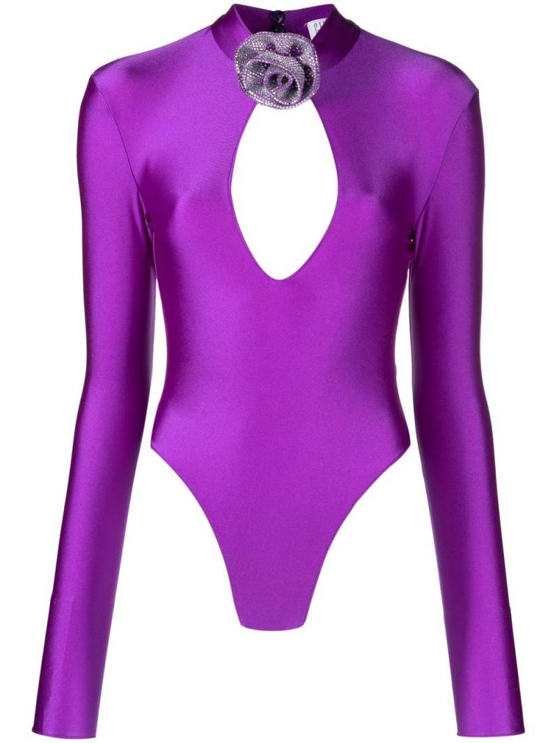 Giuseppe Di Morabito crystal-detail long-sleeve top - Purple von Giuseppe Di Morabito