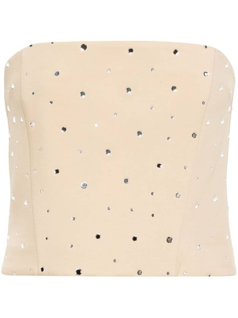 Giuseppe Di Morabito crystal-embellished bandeau top - Neutrals von Giuseppe Di Morabito