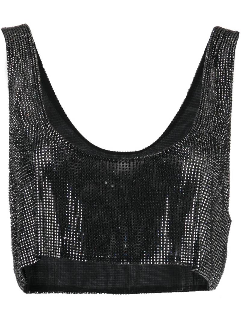 Giuseppe Di Morabito crystal-embellished cropped top - Black von Giuseppe Di Morabito