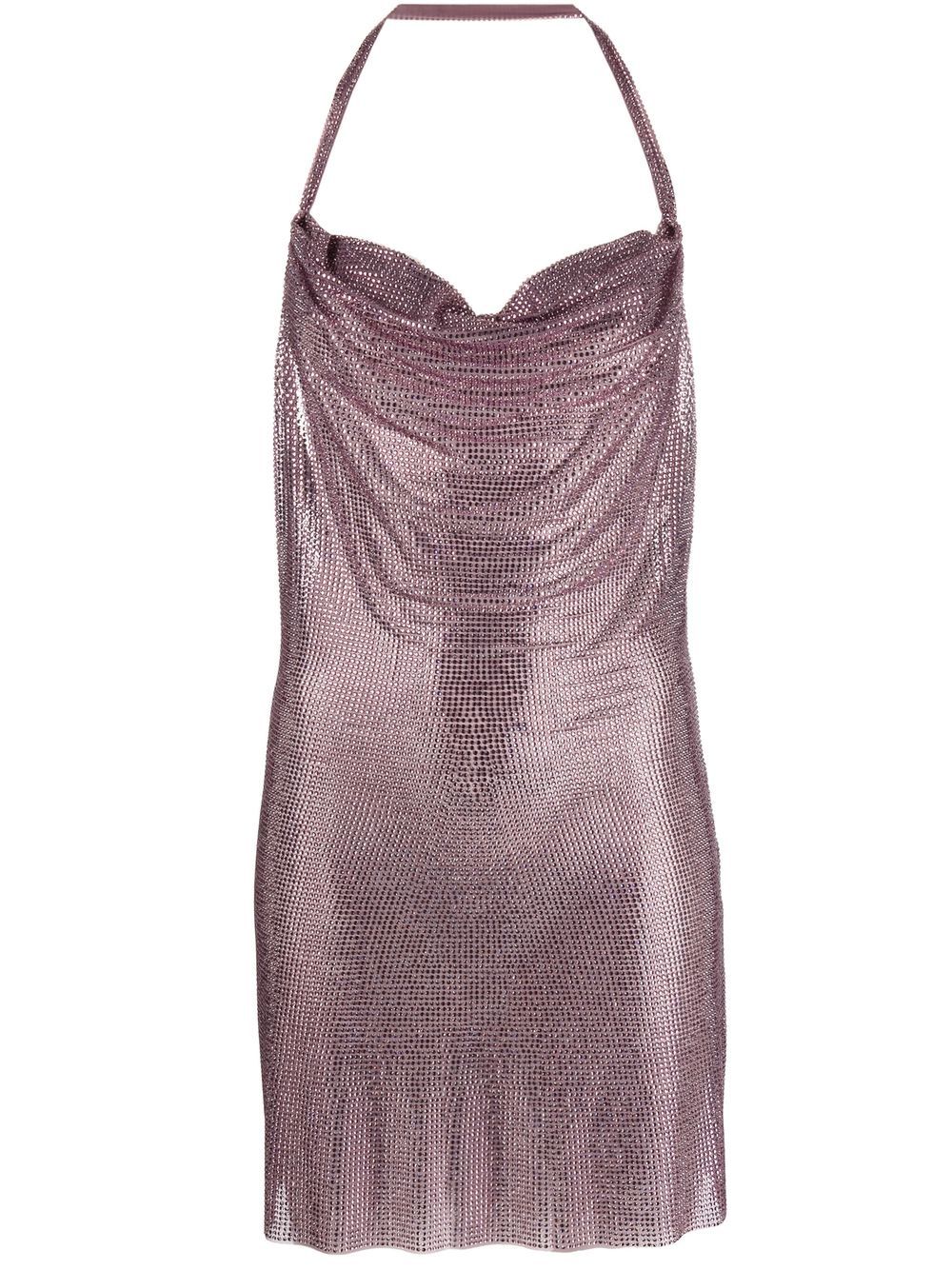 Giuseppe Di Morabito crystal-embellished halterneck mini dress - Purple von Giuseppe Di Morabito