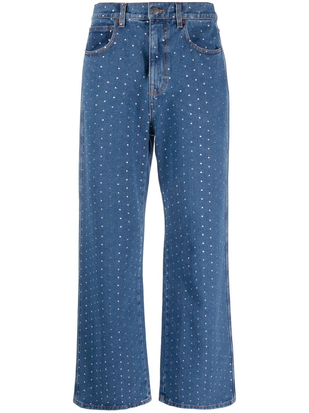 Giuseppe Di Morabito crystal-embellished jeans - Blue von Giuseppe Di Morabito