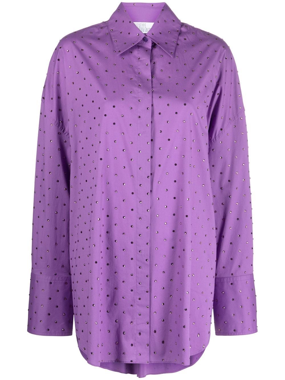 Giuseppe Di Morabito crystal-embellished long-sleeve shirt - Purple von Giuseppe Di Morabito