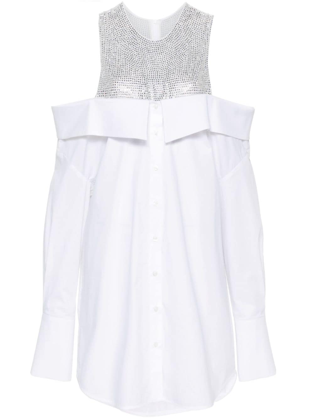 Giuseppe Di Morabito crystal-embellished shirt - White von Giuseppe Di Morabito