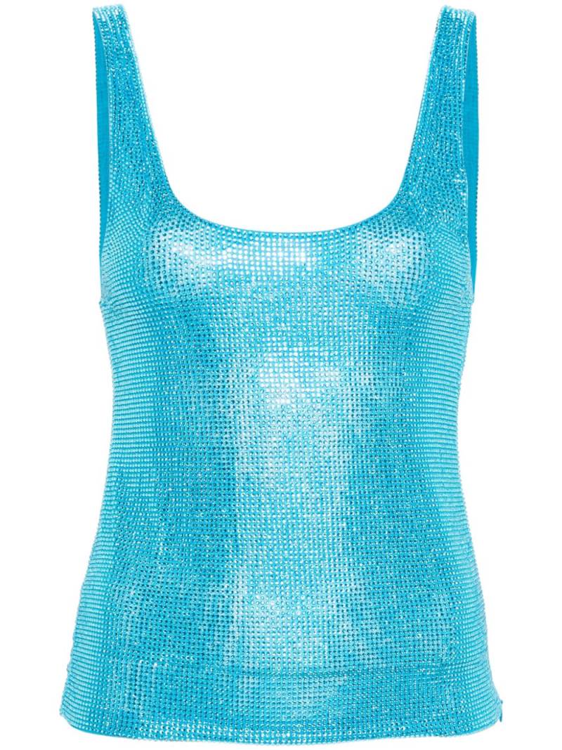 Giuseppe Di Morabito crystal-embellished tank top - Blue von Giuseppe Di Morabito