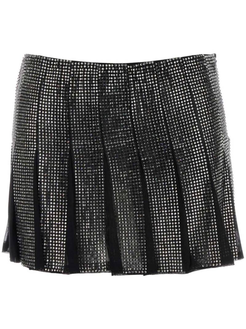 Giuseppe Di Morabito crystal-embellished tulle mini skirt - Black von Giuseppe Di Morabito