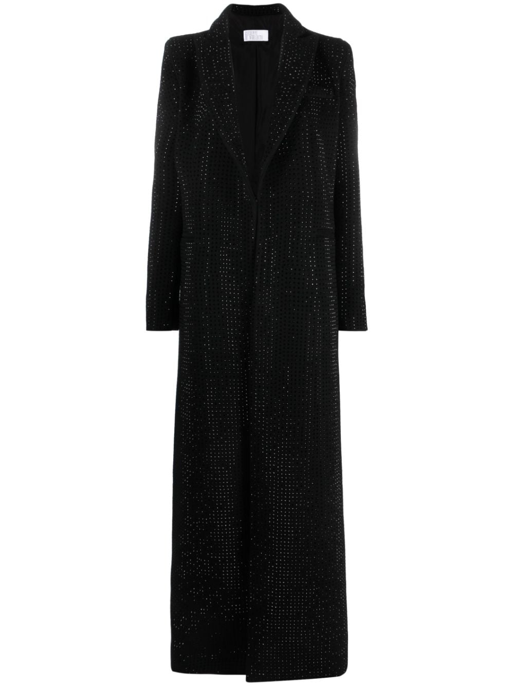 Giuseppe Di Morabito crystal-embellished wool blend single-breasted coat - Black von Giuseppe Di Morabito