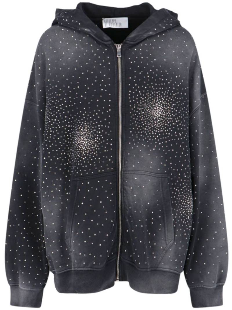 Giuseppe Di Morabito crystal-embellished zipped sweatshirt - Black von Giuseppe Di Morabito