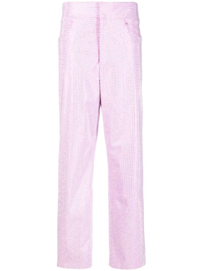 Giuseppe Di Morabito crystal-embellishment trousers - Purple von Giuseppe Di Morabito