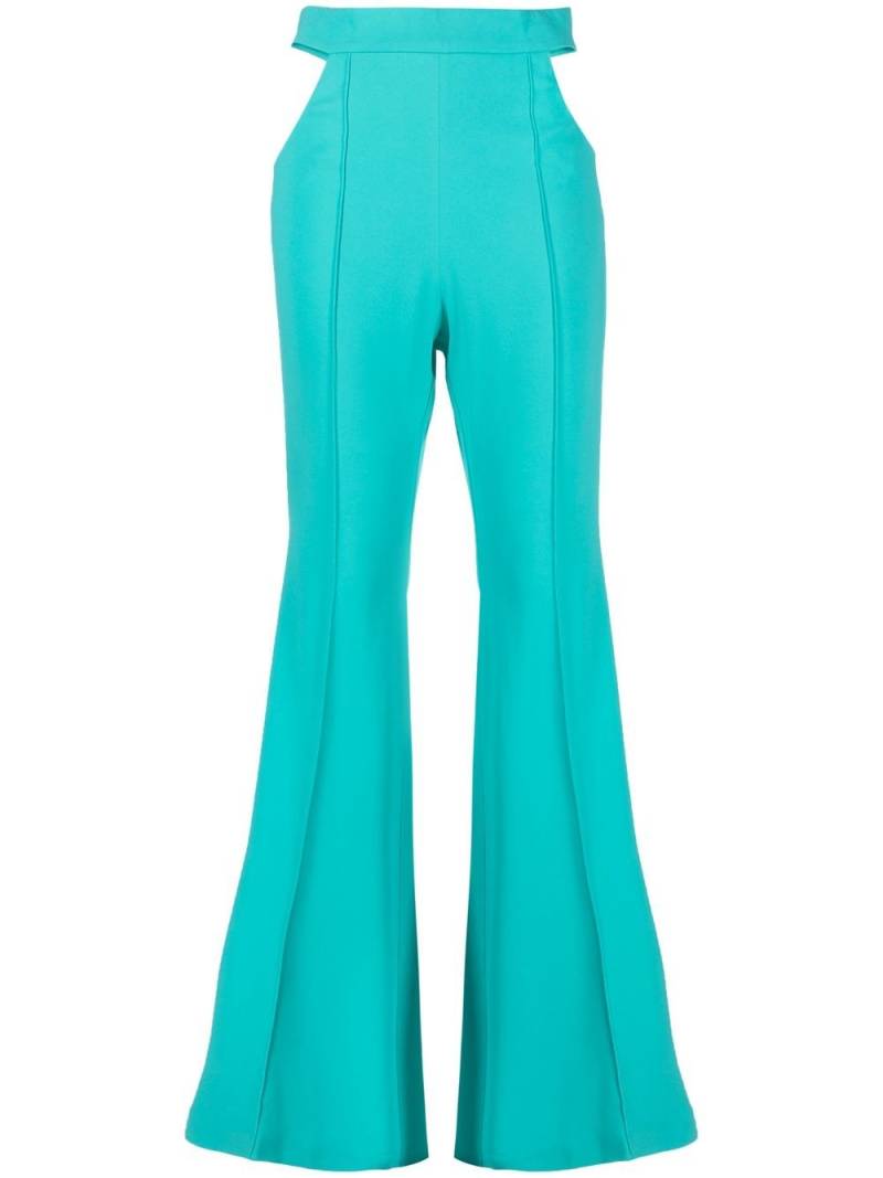 Giuseppe Di Morabito cut out-detail flared trousers - Blue von Giuseppe Di Morabito