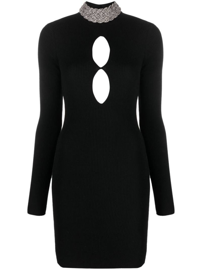 Giuseppe Di Morabito cut-out ribbed-knit minidress - Black von Giuseppe Di Morabito