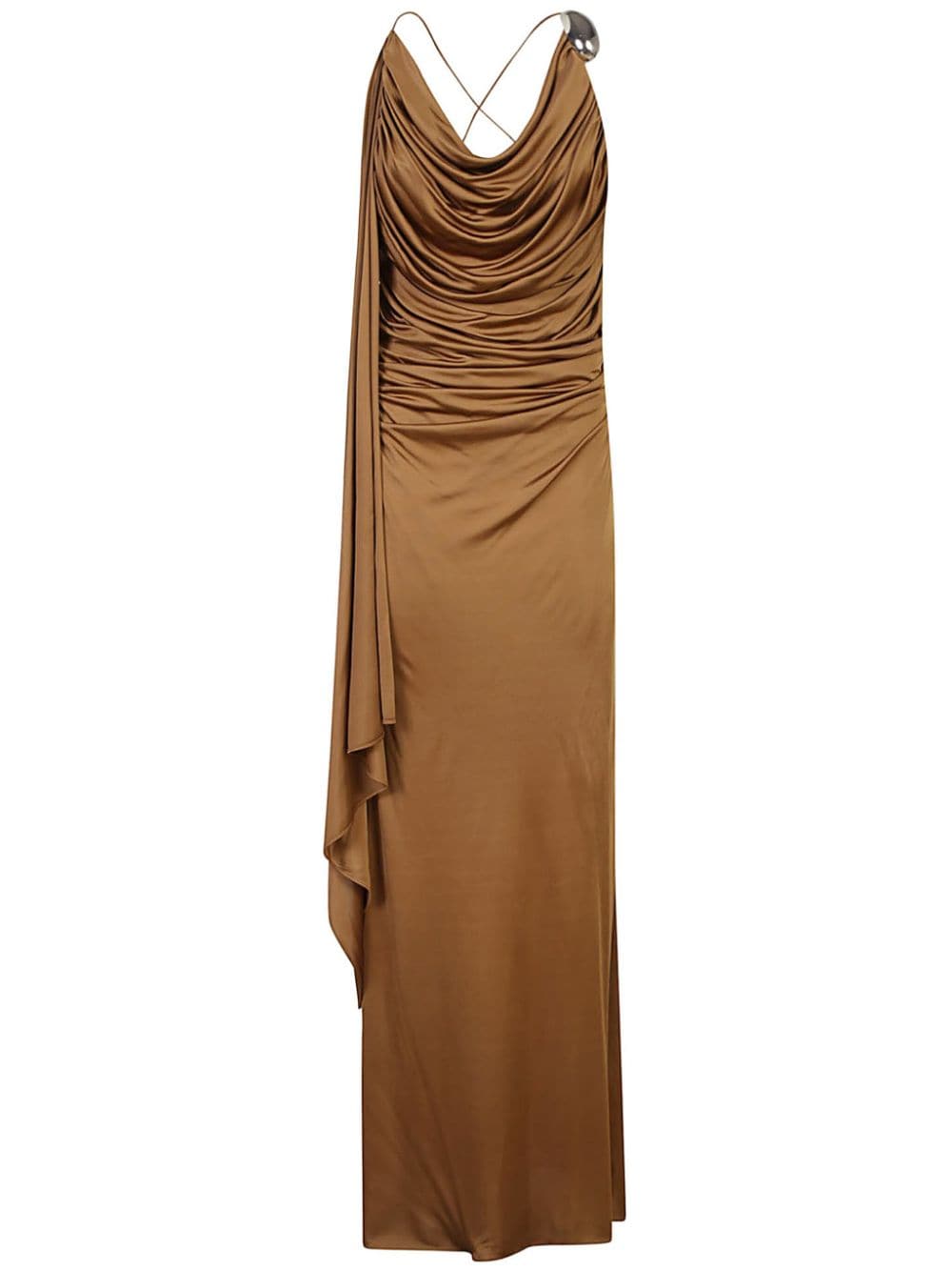 Giuseppe Di Morabito draped maxi dress - Brown von Giuseppe Di Morabito